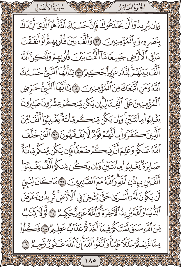Quran Page 185 – Colored Tajweed Mushaf