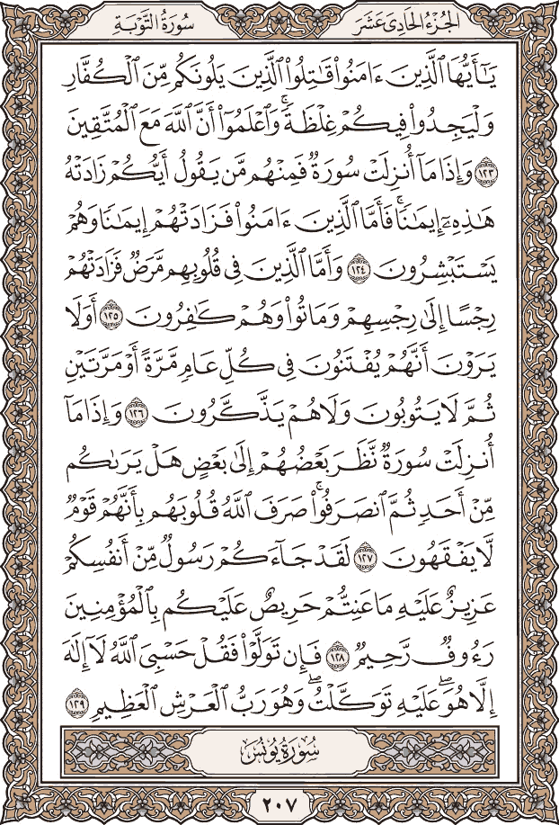 Quran Page 207 – Colored Tajweed Mushaf